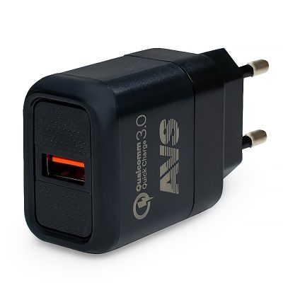 Устройство зарядное для тлф. сетевое (3А, 220В.) быстрая зарядка, порт USB (Quick Charge) ("UT-713") ("AVS") для мобильных телефонов и устройств (A07979S)