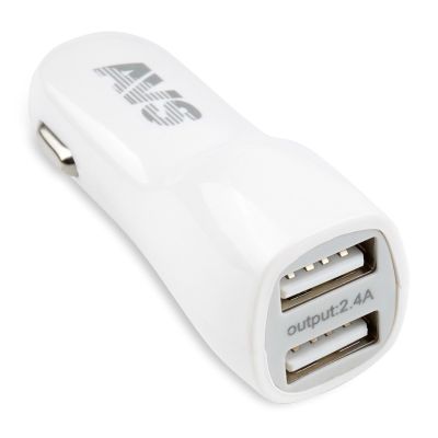 Устройство зарядное для тлф. в прикуриватель (1.2A+1.2А, 12/24В.) 2 порта USB ("UC-322/433") ("AVS")  для мобильных телефонов и устройств (A78700S)