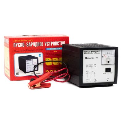 Устройство пуско-зарядное (12 В., пуск 80А, заряд 15А.) автомат, стрелочная индикация ("Вымпел-70") (НПП "ОРИОН") типы АКБ:EFB, WET Ag (серебряные), WET Сa/Ca (кальциевые)