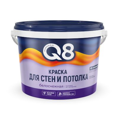 Краска ВД-АК для стен и потолка (2,7 кг) ФОРМУЛА Q8 Ростовская область