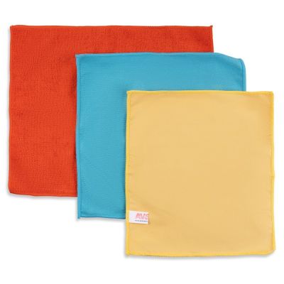 Салфетки из микрофибры (набор 3 шт.: 30х35см, 30х30см, 30х25см) от пыли, для стекол, полировки, электроники ("AVS") ("MF-6118") A78283S