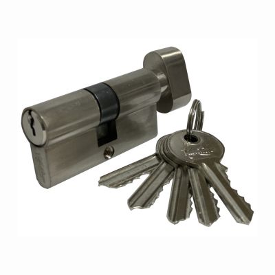МЕХАНИЗМ ЦИЛИНДРОВЫЙ VС70-5 SN (35*35) Английский ключ-вертушка мат.никель Vantage, Китай