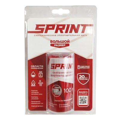 Нить уплотнительная для труб Sprint 100 м, бокс
