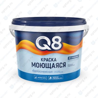 Краска ВД моющаяся белоснежная (2,7 кг) Formula Q8 (Формула Q8) Ростовская обл.