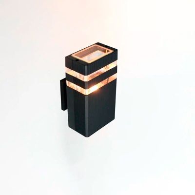 Светильник  "Катет" General (662518) GU10 для фасадной подсветки черный с боковым рассеивателем IP65