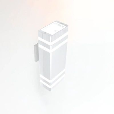 Светильник  "Катет" General (662591) 2*GU10 для фасадной подсветки белый с боковым рассеивателем IP65