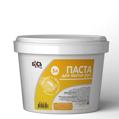 Паста очищающая для мытья рук, 5.0 л. (БХЗ - "Барнаульский химический завод") (84047) удаление сажи, битума, копоти, пыли, нефтяных загрязнений