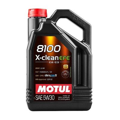 Масло моторное MOTUL 8100 X-CLEAN EFE, C2/C3, SAE 5W30, 5 л, API SN, синтетическое