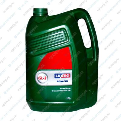 Масло трансмиссионное LUXE GL-3 SAE 80W90, 10 л, GL-3(ТМ-3), минеральное, для МКПП, (Тап-15В)