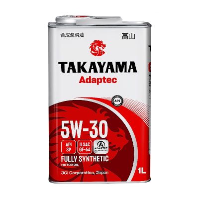 Масло моторное Takayama Adaptec SAE 5W30, 1 л, API SP/CF-6A, синтетическое, (метал. канистра)