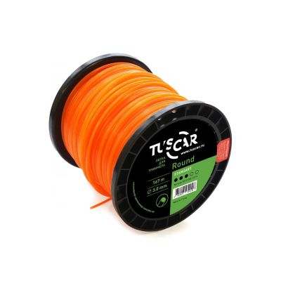 Леска для триммера Round orange, Standart  3.0 мм, 167 м TUSCAR 10111230-167-4