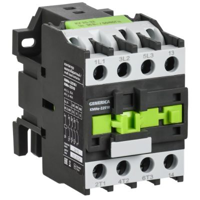 Контактор КМИе-22510 25А 230В/АС3 1НО GENERICA (KKME21-025-230-10)