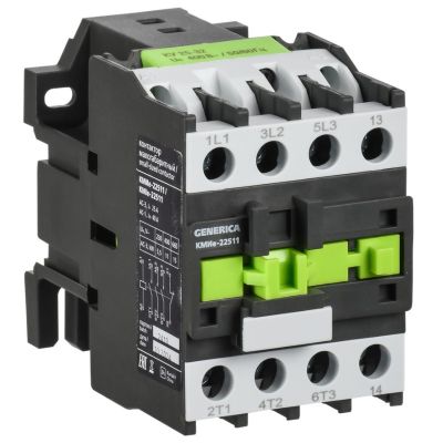 Контактор КМИе-22511 25А 230В/АС3 1НЗ GENERICA (KKME21-025-230-01)