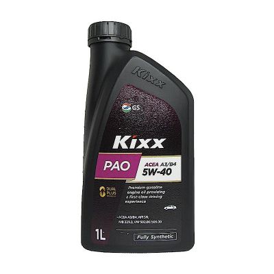Масло моторное KIXX PAO A3/B4 SAE 5W40, 1 л, API SN, синтетическое, (двиг. бензиновый)
