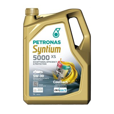 Масло моторное PETRONAS SYNTIUM 5000 XS SAE 5W30, 5 л, API SN/CF, синтетическое, (двиг. бензиновый, дизельный), (70956M12EU)