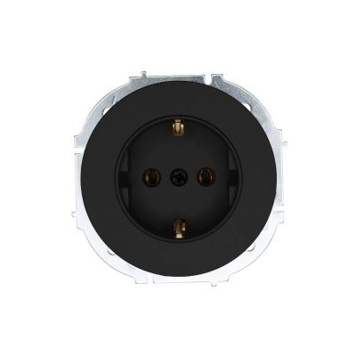 Розетка OSEN 743-4288-122B 1-ая з/к (без рамки) черный бархат с/у LEZARD