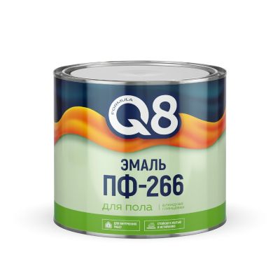 Эмаль ПФ-266 красно-коричневая,  1,8 кг, для пола, Formula Q8 (Формула Q8), Ростовская обл.