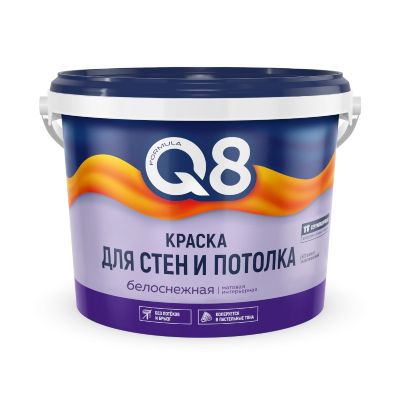Краска ВД-АК для стен и потолка (4,5 кг) ФОРМУЛА Q8 Ростовская область