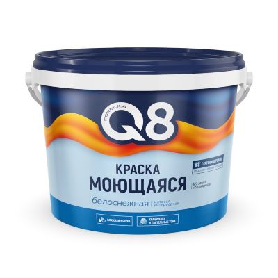 Краска ВД моющаяся белоснежная (2,7 кг) Formula Q8 (Формула Q8) Ростовская обл.
