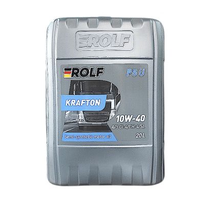 Масло моторное ROLF KRAFTON P5 U, (ACEA E7), SAE 10W40, 20 л, API CI-4, полусинтетическое, (двиг. турбодизельный)