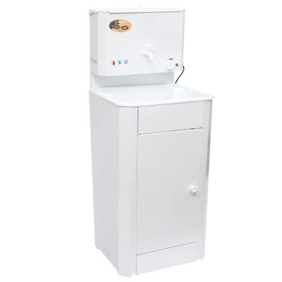 Умывальник дачный КОМФОРТ (74/4/9), с подогревом, пластиковая мойка, цвет белый ("ВИХРЬ")