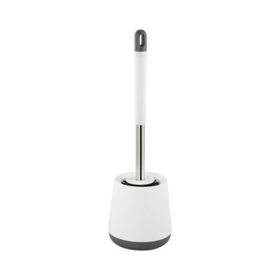 825 Ёрш для унитаза напольный, пластиковый, белый, Санакс