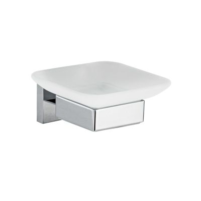 Мыльница стеклянная с креплением к стене, хром, 84004, GFmark, Санакс