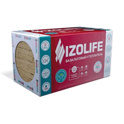 УТЕПЛИТЕЛЬ "IZOLIFE Л-35" 12х1200*600*50мм (0,432м3/8,64м2) 35 кг/м3