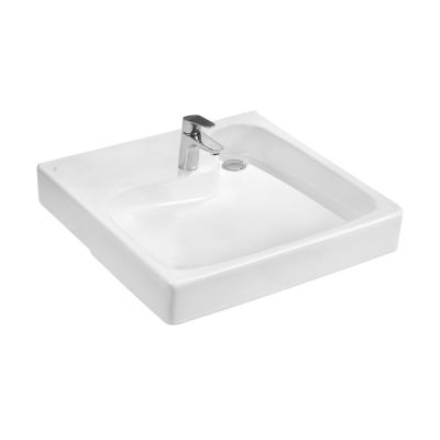 Раковина Клио 60х61 (над стиральной машиной) с кронштейнами (1WH501780), с отверстием, без пьедестала, 600x580 мм, г. Чебоксары