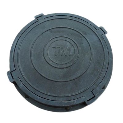 Люк канализационный 780x780x120 мм, черный, тяжелый, 25 т, полимерно-композитный, г. Ессентуки