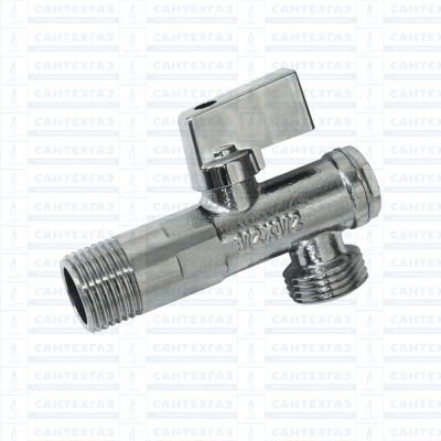 Кран шаровый RISPA для подключения с/т приборов с фильтром бабочка нар/нар Ду-15х15 Ру-10 