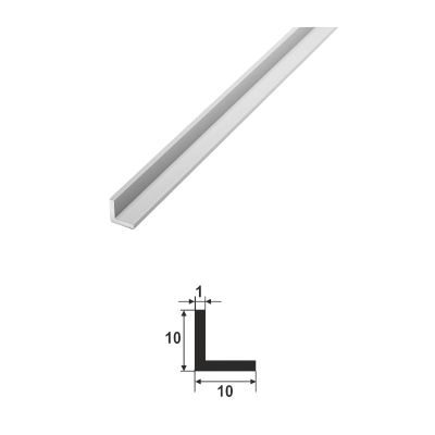 Профиль угловой, наружний, накладной,  10х10х2700мм, УП 01-27.2700.500, алюминий без покрытия,  Лука