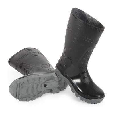 Сапоги мужские ПВХ двухкомпонентные р.43 (высота 30см) цв.черный (арт.м.135)