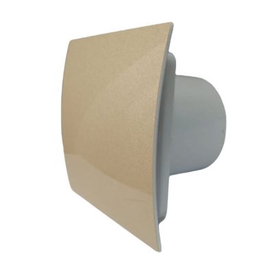 Вентилятор  настенный ЭСКУДО 100 "DECOR" УЦЕНКА, шампань металлик глянец (12-007 ОК Ш) d100, клапан