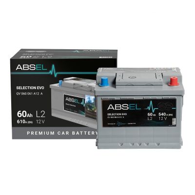 Аккумулятор 6СТ-60 R+ SLI ABSEL SELECTION EVO зал. обр.поляр. (Китай) (Абсел)