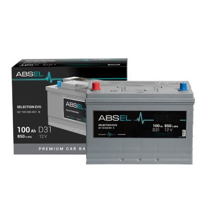 Аккумулятор 6СТ-100 SLI ABSEL SELECTION EVO ASIA , зал. япон. ст. (Китай) (Абсел)