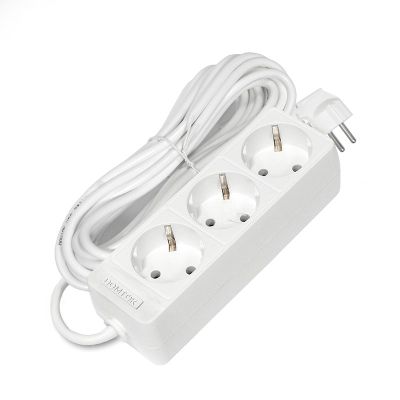 Удлинитель бытовой DOMTOK (2393) 3 места 7м 3500Вт З/К ПВС 3*1