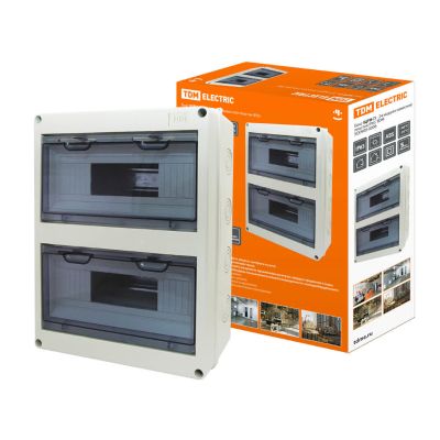 Бокс TDM ЩРН-П 24 серый навесной ABS-пластик IP65 351х271,5х106 мм (SQ0908-0006)