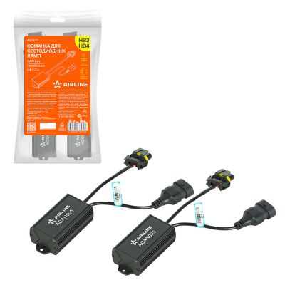 Обманка для светодиодных ламп  HВ3/НВ4  (CAN bus) (12В., к-т 2 шт.) ("AIRLINE") (ACAN005) канбас адаптер