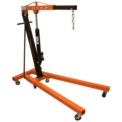 Кран гидравлический складной 1,0 тн., 2300 мм., гаражный, передвижной на колесах (оригинал "Ombra") (OHT701V) для подъема и транспортировки авто.узлов и агрегатов