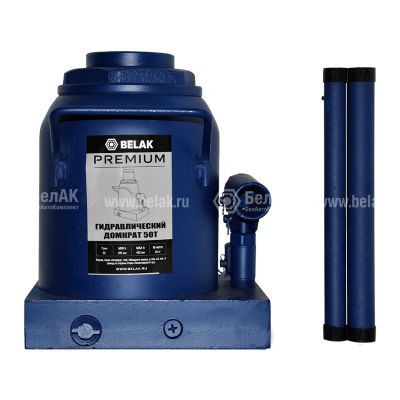 Домкрат бутылочный (50,0 тн., 285-465 мм.) гидравлический, серия PREMIUM ("БелАвтоКомплект") BAK.30022