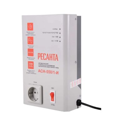 Стабилизатор напряжения Ресанта АСН-550/1-И(Инверторный), настенный, инверторный, однофазный, 220 В