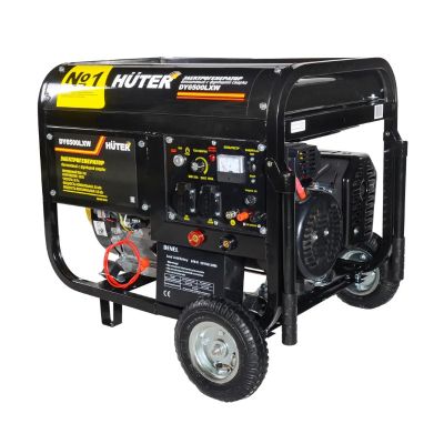 Генератор Huter DY6500LXW с функцией сварки, 5,5 кВт, 220 В, электрический пуск, бензин, 22 л, без АКБ