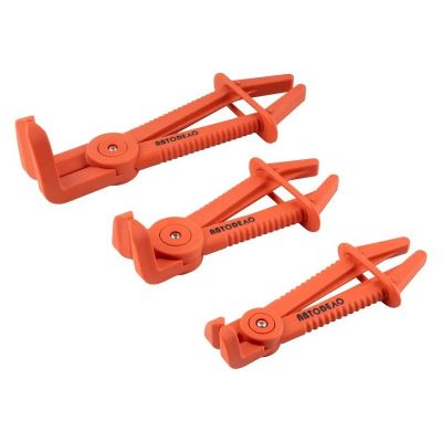 Зажимы для шлангов тормозной и топливной систем, изогнутые 90° D 17-25-38 мм. с фиксатором (набор 3шт.) ("АвтоDЕЛО") 30402