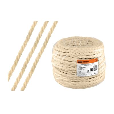 Ретро провод TDM "Эко" 3х1,5 витой бежевый (50м)