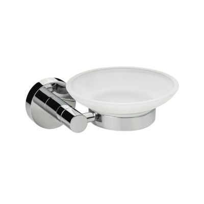 Мыльница стеклянная с креплением к стене, хром, 79004, GFmark, Санакс