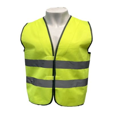 Жилет сигнальный с СОП 50 мм - 2 полосы "J02", р. 48-50 (96-100) L, желтый флуоресцентный