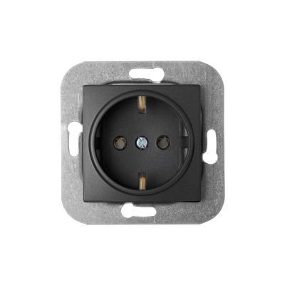 Розетка РС16-530 графит 1-ая з/к "УЮТ" Светоприбор 