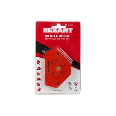 Магнитный угольник-держатель для сварки 6 углов  усилие до 11,3 кг. REXANT 12-4831