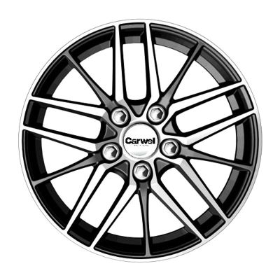 Диск литой Carwel Лача 6,5Jx16 5/108 ET50 D63,35 AB (черный с полированной лицевой частью), без крепежа, арт. 102578, (Карвел)